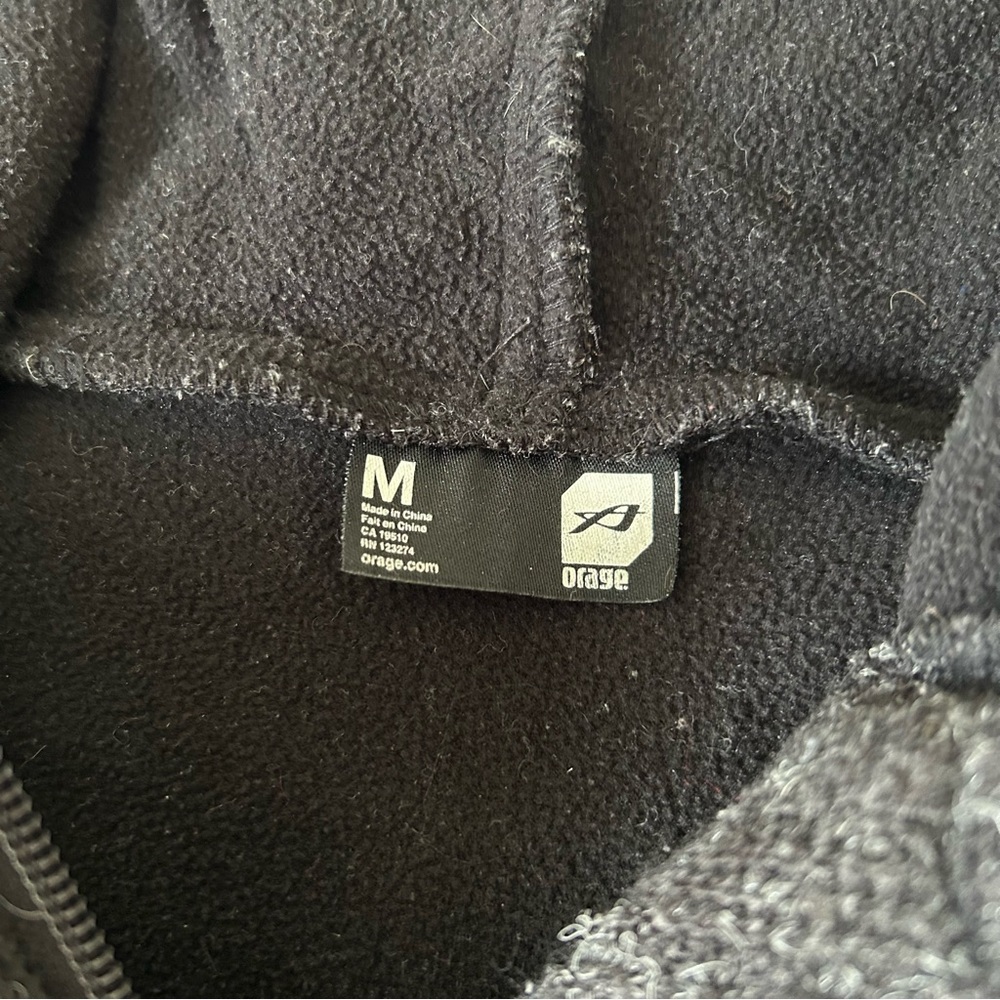 Orage Women's Outerwear Heather Black Gray Full Zip Up Fleece Knit Jacket Medium - Picture 3 of 10